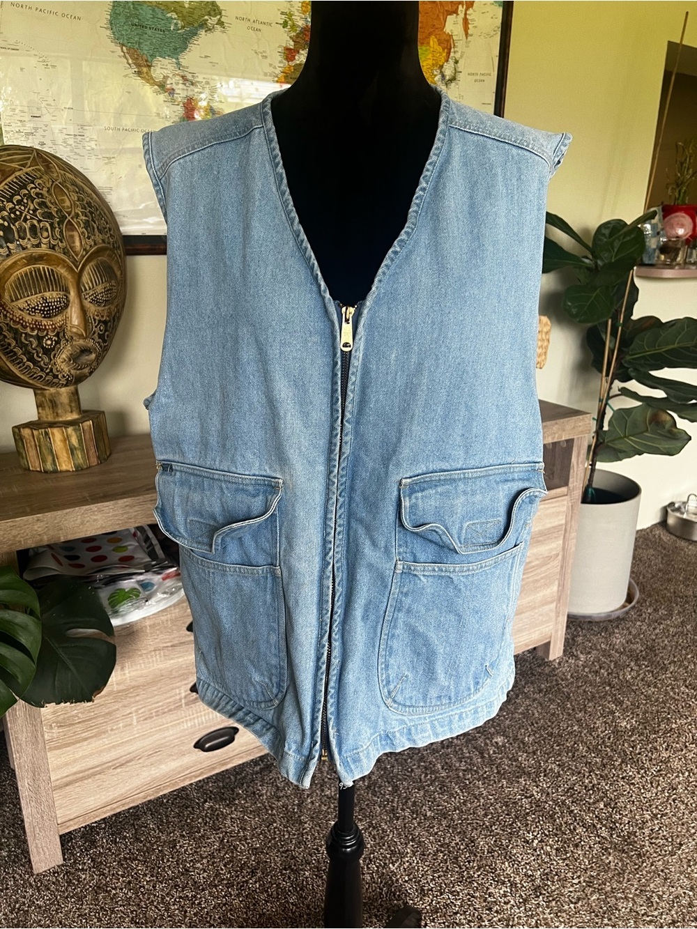 Gitano Light Blue Denim Vest